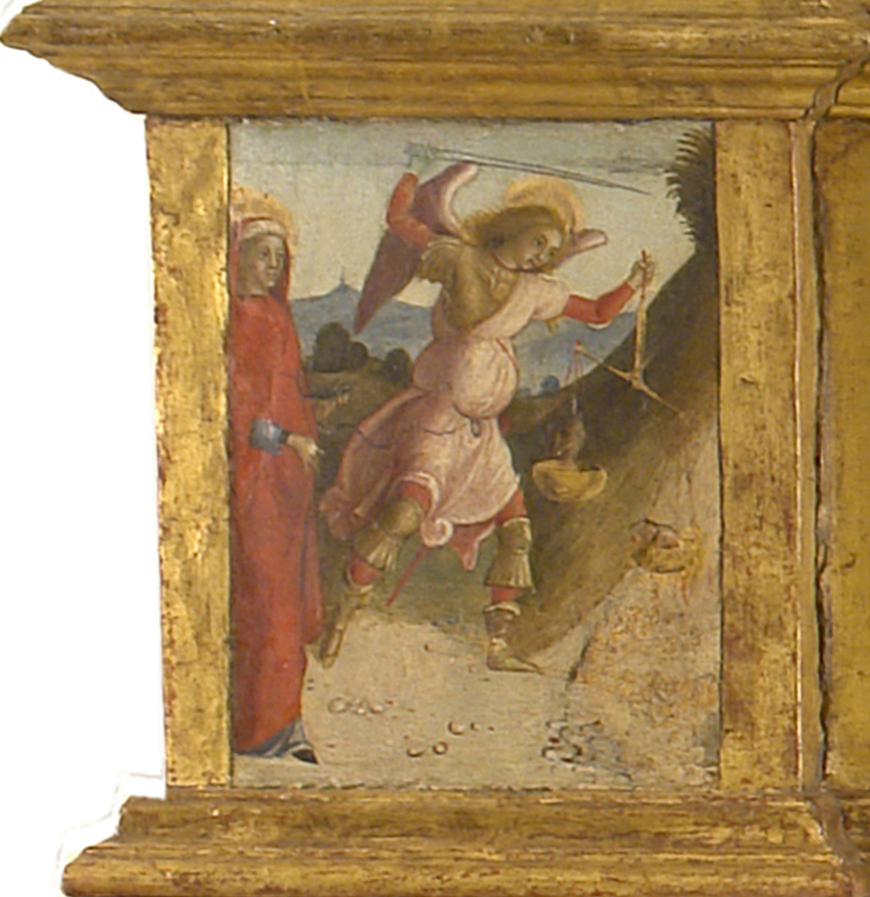 San Michele arcangelo e San Cosma scomparto di predella ca 1480